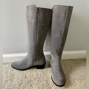 Vionic Tinsley knee-high gray suede boots Size 8 NWOT